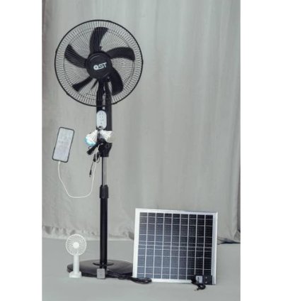 SOLAR OST 16" Rechargeable Solar Standing Fan With 20w Solar Panel