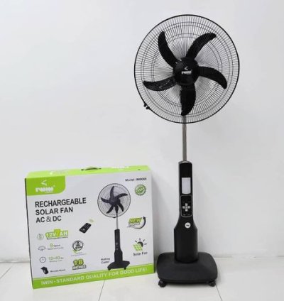 IWIN ENERGY Iwin-18inch rechargeable solar standing fan
